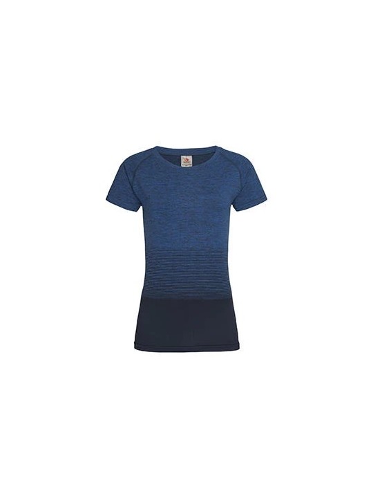Sports et Loisirs bio Stedman Seamless Raglan Flow Women Blue Transition